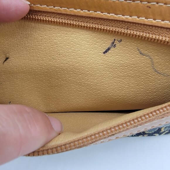 MILLE FLEUR SAUVAGE FRENCH FLORAL TAPESTY COTTON PURSE HANDBAG RARE EUC - Picture 6 of 10